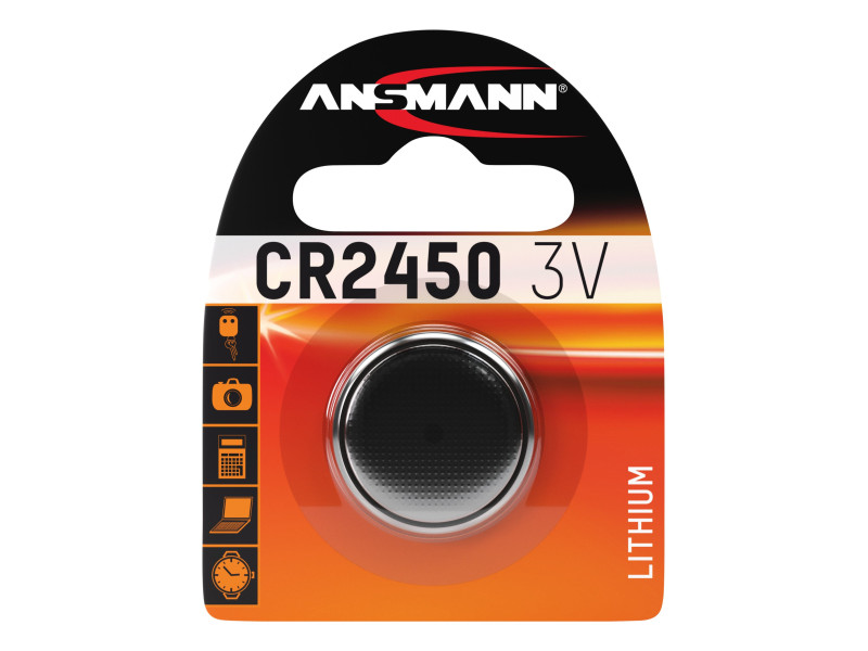 ANSMANN Pile bouton au lithium 'CR2450', 3,0 Volt, blister