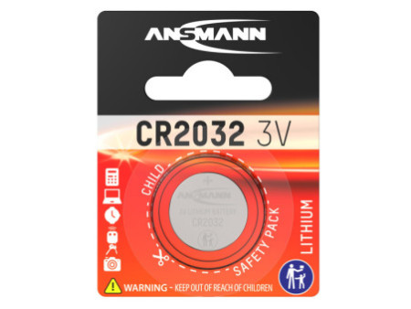 ANSMANN Pile bouton au lithium 'CR2032', 3,0 Volt, blister