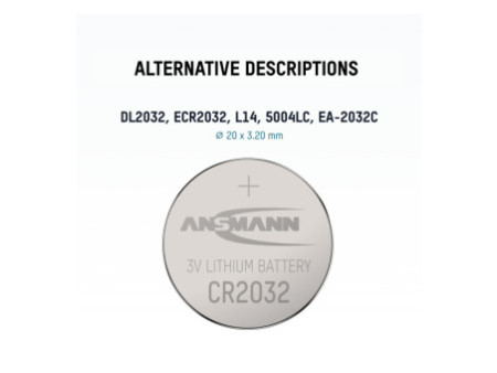 ANSMANN Pile bouton au lithium 'CR2032', 3,0 Volt, blister