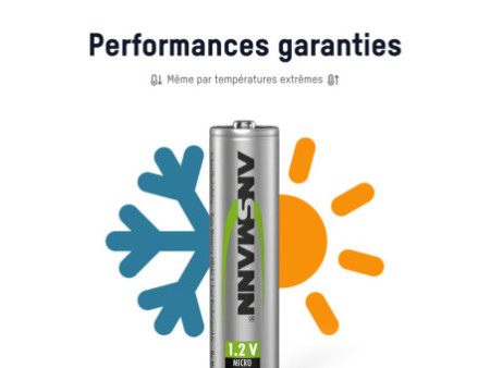 ANSMANN Pile rechargeable NiMH SOLAR, Micro AAA, 550 mAh