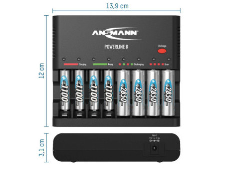 ANSMANN Chargeur 'POWERLINE 8'