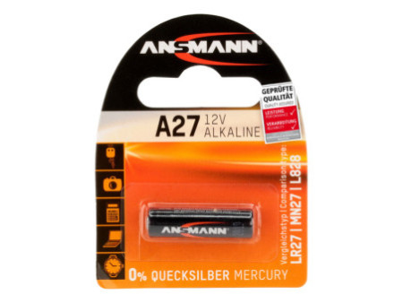 ANSMANN Pile alcaline A27, 12 Volt, blister de 1