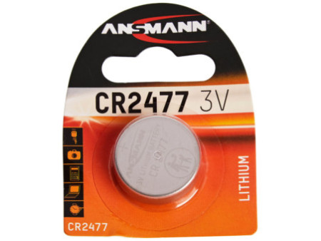 ANSMANN Pile bouton au lithium CR2477, 3 Volt, blister d'1