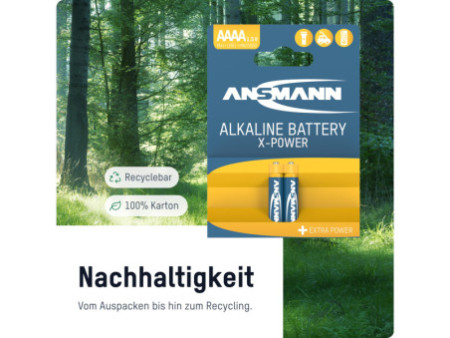 ANSMANN Pile alcaline 'X-POWER' AAAA, blister de 2
