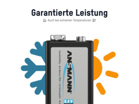 ANSMANN Pile rechargeable NiMH maxE, bloc E 9V, 300 mAh
