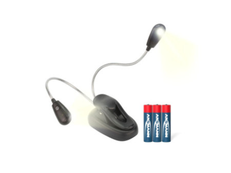 ANSMANN Lampe de lecture Twinflex, couleur: noir