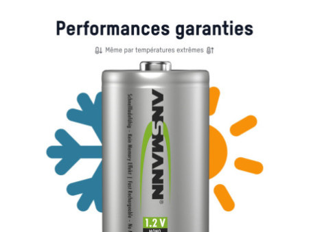 ANSMANN Pile rechargeable maxE NiMH, Mono D, 5.000 mAh