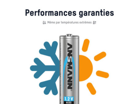 ANSMANN Pile rechargeable NiMH, maxE Micro AAA, 800 mAh