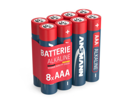 ANSMANN Pile alcaline, Micro AAA, lot de 8