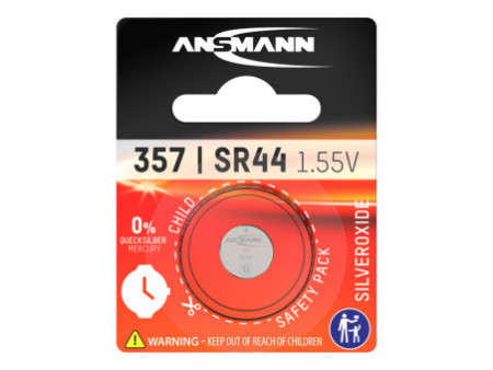 ANSMANN Pile pour montres à l'oxyde d'argent, SR1154 (SR44)