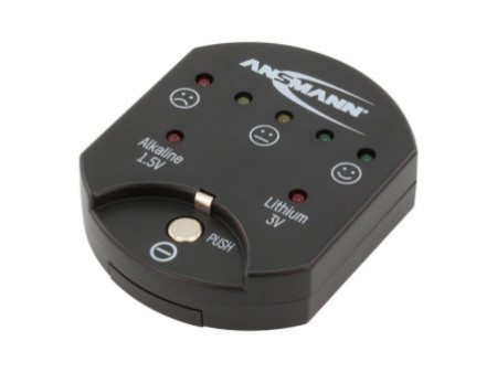 ANSMANN Testeur de piles, pour piles boutons, noir