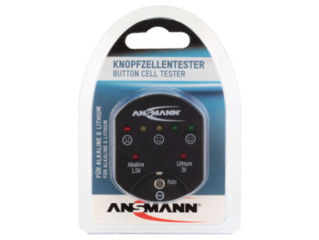 ANSMANN Testeur de piles, pour piles boutons, noir