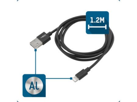 ANSMANN Câble de données & de charge, Apple-Lightning-USB-A