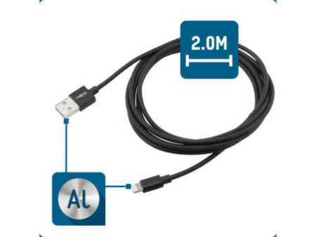 ANSMANN Câble de données & de charge, Apple-Lightning-USB-A