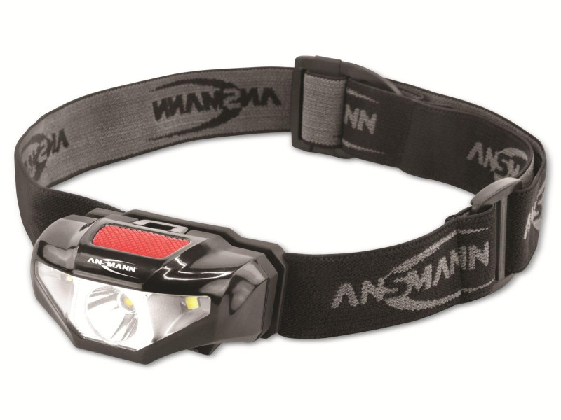 ANSMANN Lampe frontale LED, HD70B, 65 lumens, IP44, noir