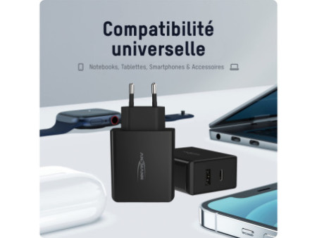 ANSMANN Chargeur secteur USB HOME CHARGER 265PD, noir