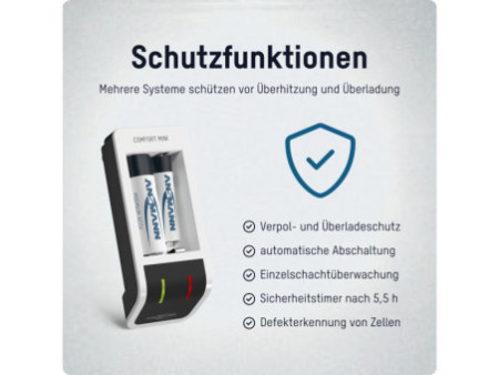 ANSMANN Chargeur rapide Comfort Mini, 2 piles incl.