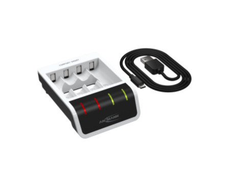 ANSMANN Chargeur rapide Comfort Smart, blanc/noir