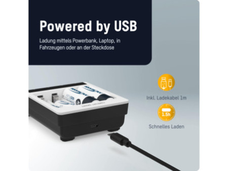 ANSMANN Chargeur rapide Comfort Smart, blanc/noir