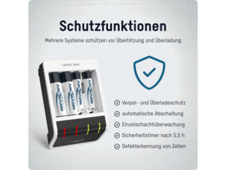 ANSMANN Chargeur rapide Comfort Smart, 4 piles incl.