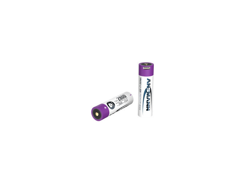 ANSMANN Pile rechargeable Li-Ion 18650, 2.600 mAh