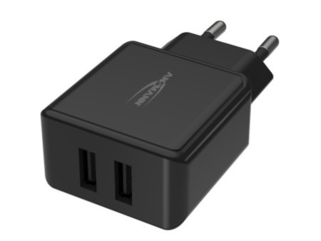 ANSMANN Chargeur USB Home Charger HC212, 2x port USB, noir