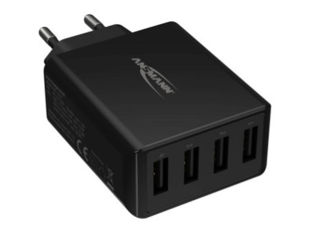 ANSMANN Chargeur USB Home Charger HC430, 4x port USB, noir
