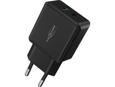 ANSMANN Chargeur USB Home Charger HC218PD, 2x port USB, noir