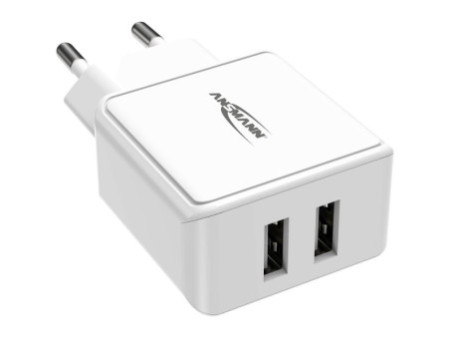 ANSMANN Chargeur USB Home Charger HC212, 2x port USB, blanc