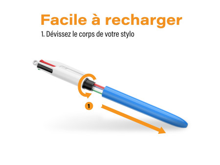 BIC Recharge pour stylo à bille 4 Colours, M, vert