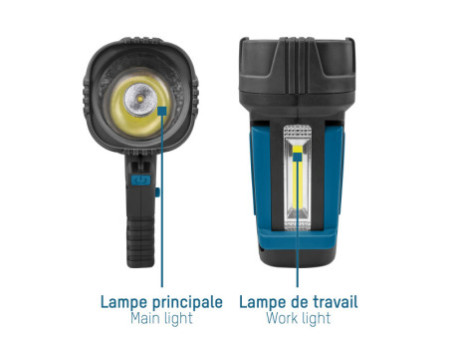 ANSMANN Projecteur LED portable HS230B, noir/bleu