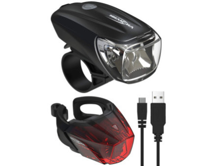 ANSMANN Set d'éclairage LED pour vélo Bikelight Combo 40 Lux