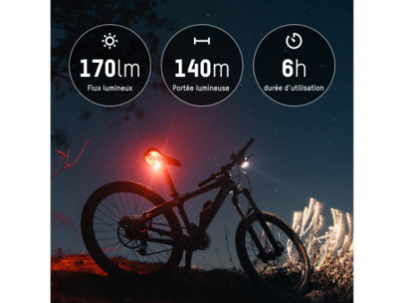 ANSMANN Set d'éclairage LED pour vélo Bikelight Combo 40 Lux