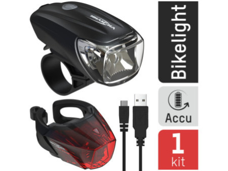 ANSMANN Set d'éclairage LED pour vélo Bikelight Combo 40 Lux