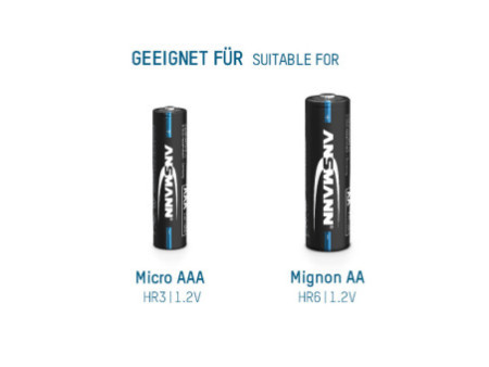 ANSMANN Chargeur de piles Basic II, 2x piles AA 1.300 mAh
