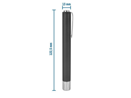 ANSMANN Lampe stylo PLC15B, avec ampoule, noir/argent