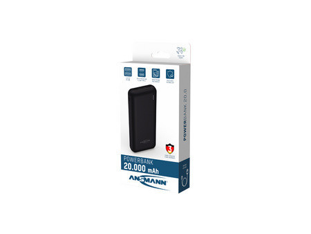 ANSMANN Powerbank PB212, 30.000 mAh, noir
