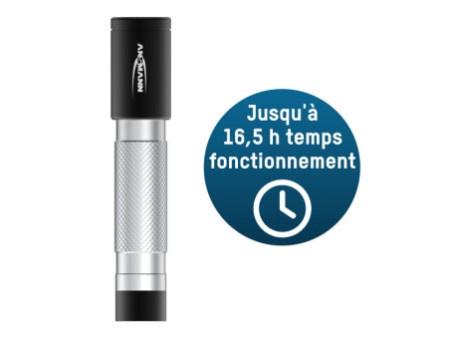 ANSMANN Lampe de poche LED, Daily Use 50B, argent/noir