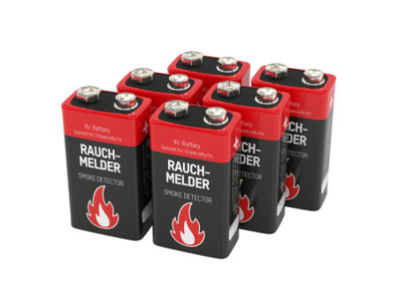 ANSMANN Pile alcaline, E-bloc 6LR61, 9 Volt, pack de 6