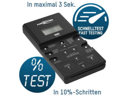 ANSMANN Testeur de piles 'ENERGY CHECK LCD', noir