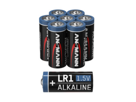 ANSMANN Pile alcaline LR1, 1,5 V, en lot de 8