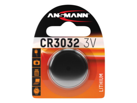 ANSMANN Pile bouton au lithium CR3032, 3 Volt, blister d'1