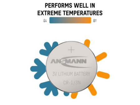ANSMANN Pile bouton au lithium CR1/3N, 3 Volt, blister d'1