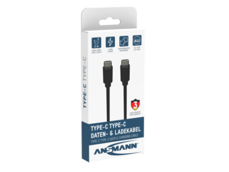 ANSMANN Câble de données & de charge, USB-C - USB-C mâle