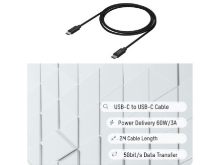 ANSMANN Câble de données & de charge, USB-C - USB-C mâle