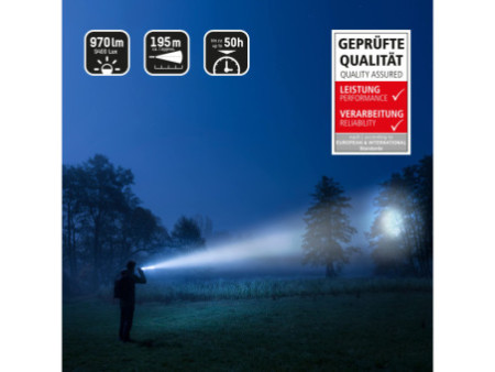 ANSMANN Lampe de poche LED Future T500F, IP54, noir