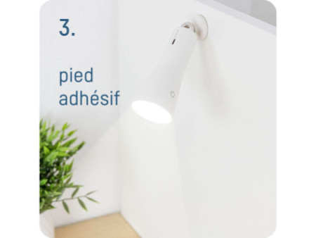 ANSMANN Lampe de bureau à LED sans fil 3en1, dimmable, blanc