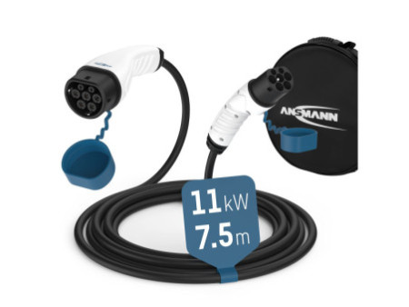 ANSMANN Câble de charge voiture électrique, noir/blanc