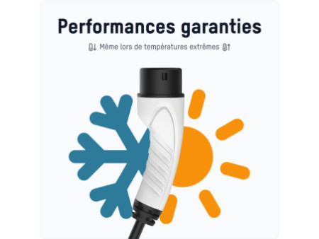 ANSMANN Câble de charge voiture électrique, noir/blanc