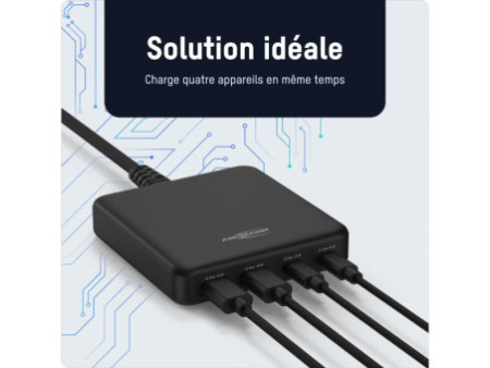 ANSMANN Chargeur USB de bureau DC465PD, noir